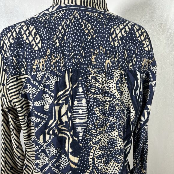 Vintage Jams World Tapa Print Pullover Rayon Tunic Top Sz S Batik Tropical Boho - Picture 5 of 16